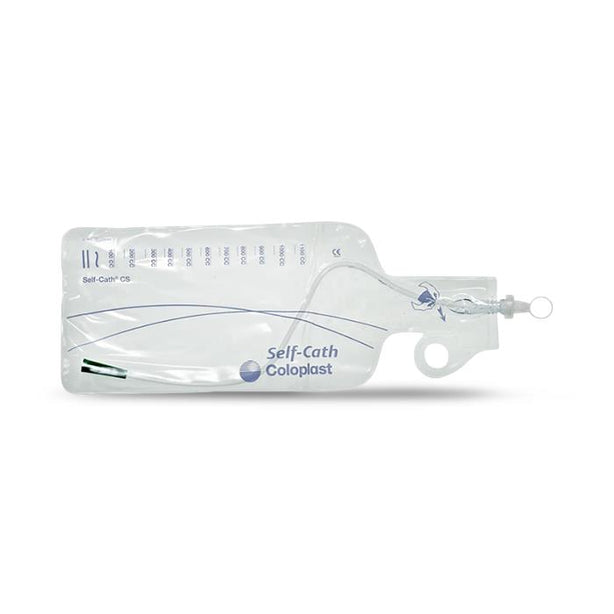 Coloplast Self-Cath Sterile Closed System Prelubricated Soft Intermittent Catheter with Olive Coude Tip, Guide Stripe, No Insertion Supplies, 1,100 mL, 14 Fr x 16" - 2814 - 50 Each
