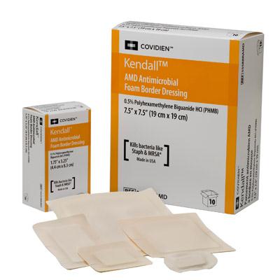 CARDINAL HEALTH AMD Antimicrobial Foam Dressings 55548AMD 50 Each - MDL-COV55548AMD
