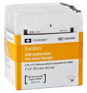 Cardinal Curity Gauze Excilon IV / Drain Sponge, Sterile, 6-Ply, 4" x 3", 2 per Pack - 7083- - 600 Each