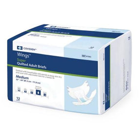Cardinal Health Wings Super Quilted Maximum Absorbency Adult Briefs 87083 - 96.0 Each