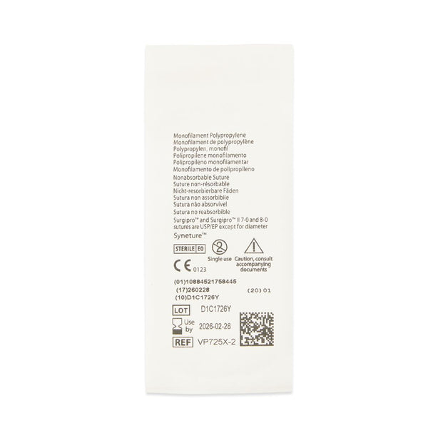 Medtronic Surgipro-II Surgilon Surgipro II Monofilament Polypropylene Suture, 5-0, 24", Blue, CV-11 DA VP - VP725X-2 - 36 Each