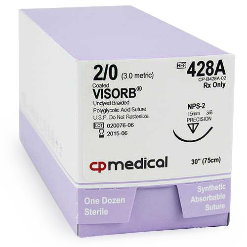 Cp Medical Visorb Undyed Synthetic Absorbable Sutures 428A 12.0 Each-MDL-CPQ428A