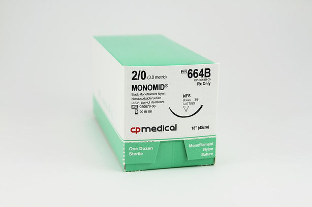 Cp Medical Monomid Nylon Suture 664B - 12.0 Each - MDL-CPQ664B