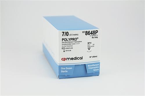 Cp Medical Polypro Non-Absorbable Needled Suture 8648P - 12.0 Each