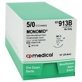 Cp Medical Monomid Nylon Nonabsorbable Sterile Sutures - CPQ913B