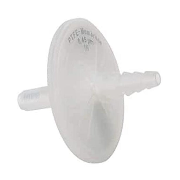 Cole Parmer Cole-Parmer PTFE Nonsterile Syringe Filter with Polypropylene Housing, 0.45 µm Pore Size, 50 mm Dia., Threaded / Barbed Connections - 291533 - 10 Each