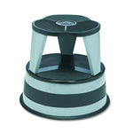 Cramer Industries Kik-Step Steel Step Stool, Slate, 350 lb. Capacity, 16" dia. x 14-1/4"h - 1001-82 - 1 Each