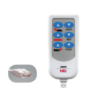 HD2 6-Function Patient Control for Invacare and Hillrom Beds - BCAB601 - 1 Each - MDL-CREBCAB601