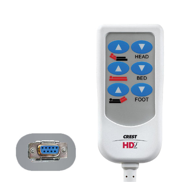 HD2 6-Function Patient Control for Invacare and Hillrom Beds - BCAD600 - 1 Each - MDL-CREBCAD600
