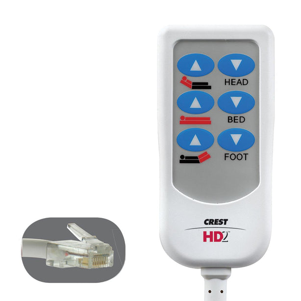 HD2 6-Function Patient Control for Invacare and Hillrom Beds - BCAE601 - 1 Each - MDL-CREBCAE601