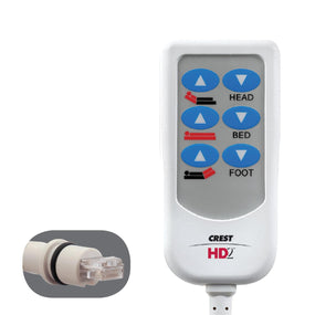 HD2 6-Function Patient Control for Invacare and Hillrom Beds - BCAJ600 - 1 Each - MDL-CREBCAJ600