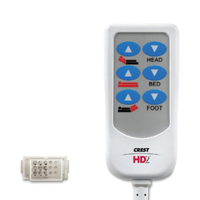 HD2 6-Function Patient Control for Invacare and Hillrom Beds - BCQ600 - 1 Each - MDL-CREBCQ600