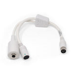 Crest Standard CA16S16N1-01 Type Y2 Nurse Call Adapter, TekTone 8-pin DIN Plug to TekTone Female 8-pin DIN and 1/4" Phone Receptacle - MDL-CRECA16S16N1 - 1 Each