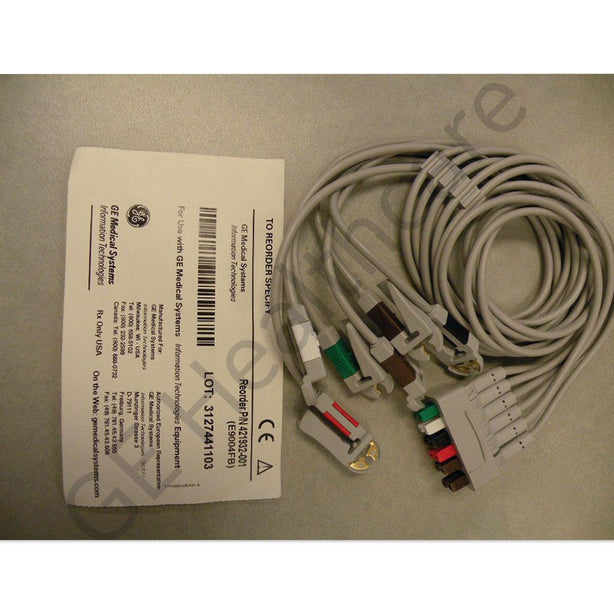 Ge / Marquette ECG Lead AHA 6-Lead Grabber Leadwire Set, 29" - CRM421932001