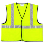 Mcr Class-2 Class 2 Safety Vest, Fluorescent Lime with Silver Stripe, Polyester, Size 2X-Large - VCL2SLXL2 - 1 Each