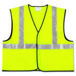 Mcr Class-2 Class 2 Safety Vest, Fluorescent Lime with Silver Stripe, Polyester, Size Extra-Large - VCL2SLXL - 1 Each
