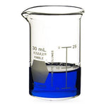 DWK Kimble 14000-30 Low No-Spout Griffin Glass Beaker with Scale, 30 mL - MDL-CSX1400030 - 48 Each