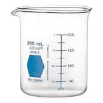 Dwk Life Sciences KIMAX Colorware Glass Blue-Coded Griffin Beaker, Low Form, 50mL - CSX14000B50