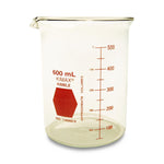 Dwk Life Sciences KIMAX Colorware Glass Red-Coded Griffin Beaker, Low Form, 600mL - CSX14000R600