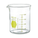 Dwk Life Sciences KIMAX Colorware Glass Yellow-Coded Griffin Beaker, Low Form, 250mL - CSX14000Y250