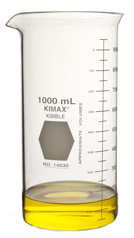 DWK LIFE SCIENCES Kimax Tall Form Berzelius Beakers 14030-1000 18 Each - MDL-CSX140301000