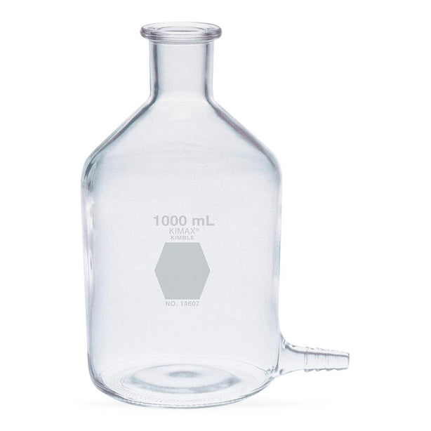 Kimble Kimax Aspirator Bottle with Tooled Top and Bottom Hose Outlet, 1L - 14607-1000 - 1 Each