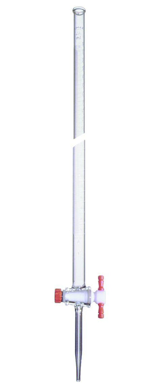DWK Kimble Class A Glass Buret with Straight PTFE Stopcock and Dust Cap, 25 mL - 17027F-25 - 1 Each