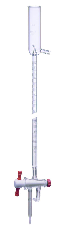 DWK Kimble 17054F-100 Class A Reservoir Fill Auto Zero Buret with 3-Way PTFE Stopcock, 100 mL - MDL-CSX17054F100 - 1 Each