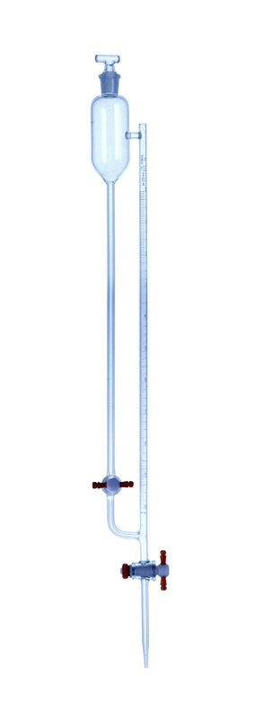 DWK Kimble Class A Glass Buret with Straight PTFE Stopcock and Dust Cap, 2 mL - 17132F-2 - 1 Each