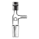 DWK Kimble Kontes Adapter 195500-2440 Thermometer Inlet with #2 Hose Connection, 24/40 Joints - MDL-CSX1955002440 - 1 Each