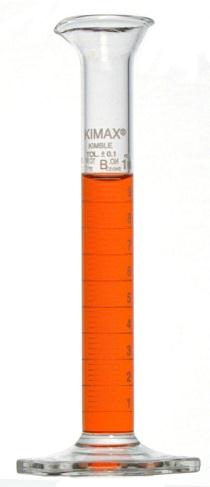 DWK Kimble 20022-10 Class B To Contain Cylinder with Pour Spout, Bumper, White Scale, 10 mL - MDL-CSX2002210 - 12 Each