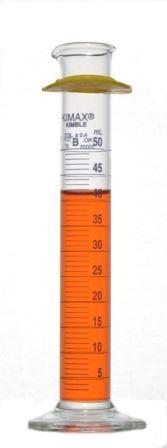 DWK Kimble 20025-50 Class B Cylinder with Single Blue Ceramic Metric Scale, Bumper, 50 mL - MDL-CSX2002550 - 24 Each