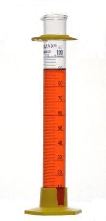 DWK Kimble Educational Grade Cylinder with Plastic Base, Bumper, Blue Scale, 10 mL - 20025H-10 - 24 Each
