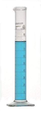 DWK Kimble Cylinderwith 20025K-100 Educational Grade Cylinderw / White Metric Scale, 100 mL - MDL-CSX20025K100 - 36 Each