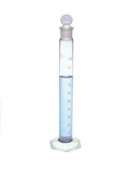 Dwk Life Sciences Kimble Class B Cylinder with Single Metric Blue Scale, Standard Taper Stopper, 500mL - CSX20040500