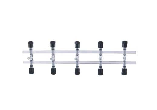 DWK Kimble Manifold Glass Plugs with Vacuum Chambers, 5 Part, 600 mm - 216140-0005 - 1 Each