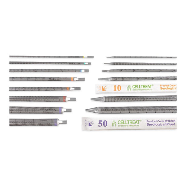 Celltreat Scientific Standard Serological Pipette, Sterile, Individually Wrapped, Bag, 10 mL - 229010B - 50 Bag