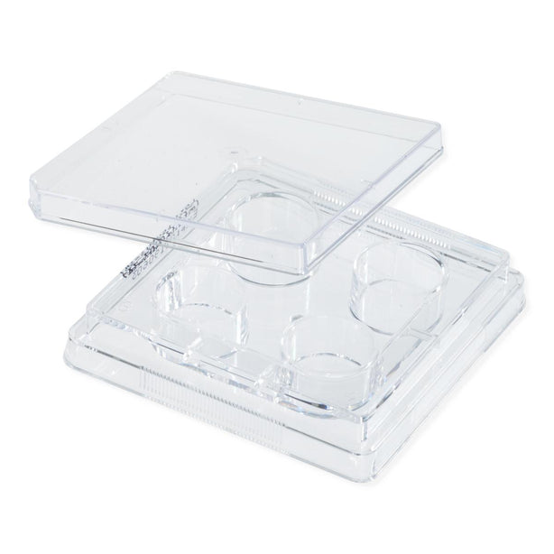 Celltreat Scientific Tissue Culture Plate With Lid, Sterile, Treated, 4-Well - 229103 - 50 Each