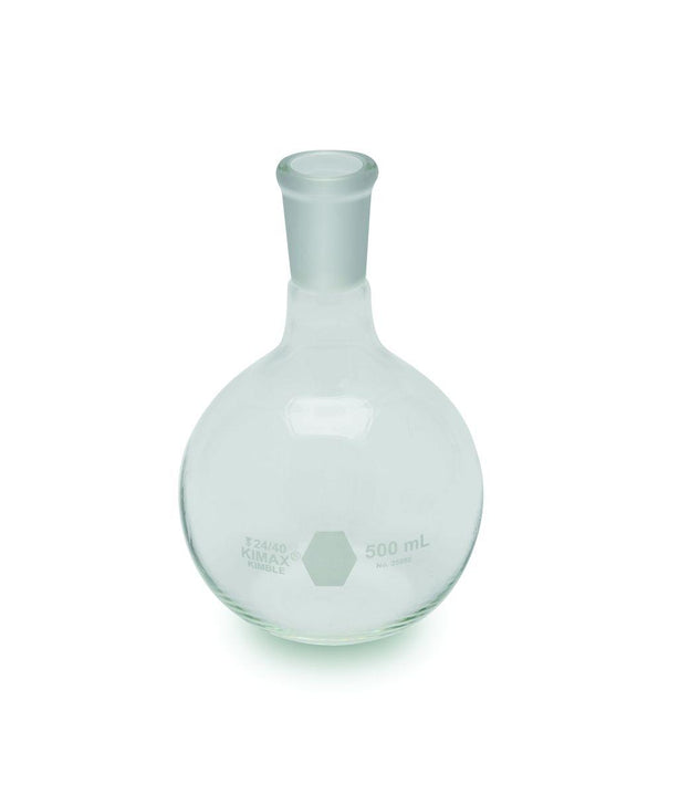 Dwk Life Sciences Kimble Flat Bottom Short Neck Flat-Bottom Boiling Flask: 24/40 ST Joint, 500mL - CSX25055500