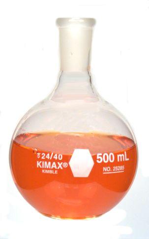 Dwk Life Sciences Kimble Round Bottom Short Neck Round-Bottom Short-Neck Flask, 24/40 ST Joint, 250mL - 25285-250 - 12 Each