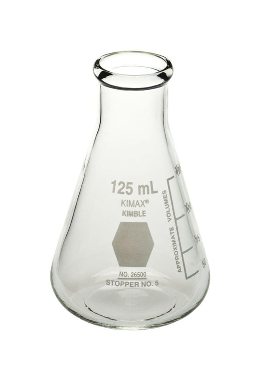 Dwk Life Sciences Kimble Narrow Mouth Erlenmeyer Flask 26500-125 - 48.0 Each