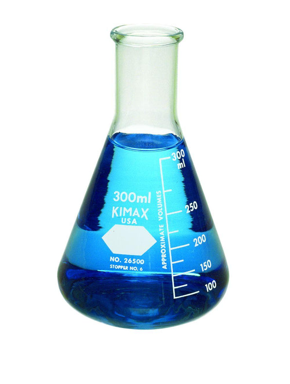 Dwk Life Sciences Kimble Narrow Mouth KIMAX Narrow-Mouth Erlenmeyer Flask, White Scale, 25mL - CSX2650025
