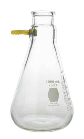 Dwk Life Sciences Kimble Sidearm Heavy-Wall Filtering Flask with Detachable Side Arm and Graduated Scale, 500 mL - CSX27065500