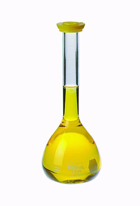 DWK Kimble PE SnapCap Class B Volumetric Flask with Polyethylene Snap Cap, 250 mL - 28010-250 - 12 Each