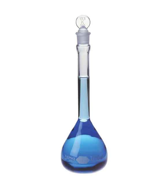Kimble Class B Vol. Flasks with Std. Taper Glass Stopper - 28015-2000 - 4 Each - MDL-CSX280152000