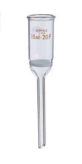DWK Kimble Funnel 28400-30002 Buchner with KIMFLOW Fritted Disc, Medium Porosity, 3000 mL Capacity, 26 mm Stem Outer Dimensions, Stem 110 mm Length - MDL-CSX2840030002 - 1 Each