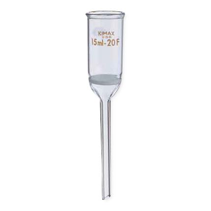 DWK Kimble Funnel 28400-303 Buchner with KIMFLOW Fritted Disc, Fine Porosity, 30 mL Capacity, 8 mm Stem Outer Dimensions, Stem 75 mm Length - MDL-CSX28400303 - 1 Each