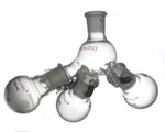 Kimble 14/20 Distillation Receiver, Cow-Type with 3 Receivers - 287800-0000 - 1 Each