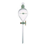 DWK Kimble 29043F-250 Globe KIMAX Separatory Funnel with PTFE Stopcock, 250 mL Funnel, 175 mm Stem Length - MDL-CSX29043F250 - 1 Each