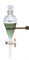 Dwk Life Sciences Kimble Autoclavable Sep Stopck Squibb Pear-Shaped Separatory Funnel with PTFE Stopcock, 500 mL Volume, 4 mm O.D. x 60 mm L Stem - 29048T-500 - 4 Each